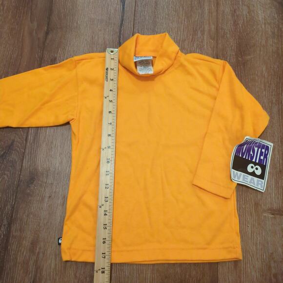 VTG Monster Wear Boy's Size 5 Turtleneck Long Sleeve Shirt Blank Made in USA - Picture 4 of 6